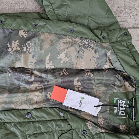 Stio Jacket Skycrest Insulated Puffer Snap Shirt Mens M NWT REI Outdoor Packable - Picture 7 of 7